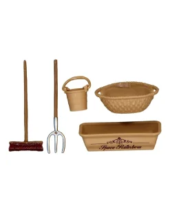 Cheval avec écurie jouet - Marron