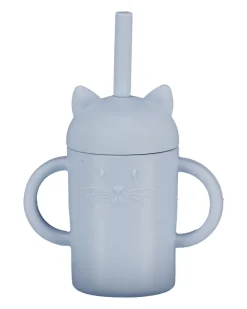 Gobelet avec paille - Bleu