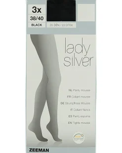 Lady silver Collant - Noir